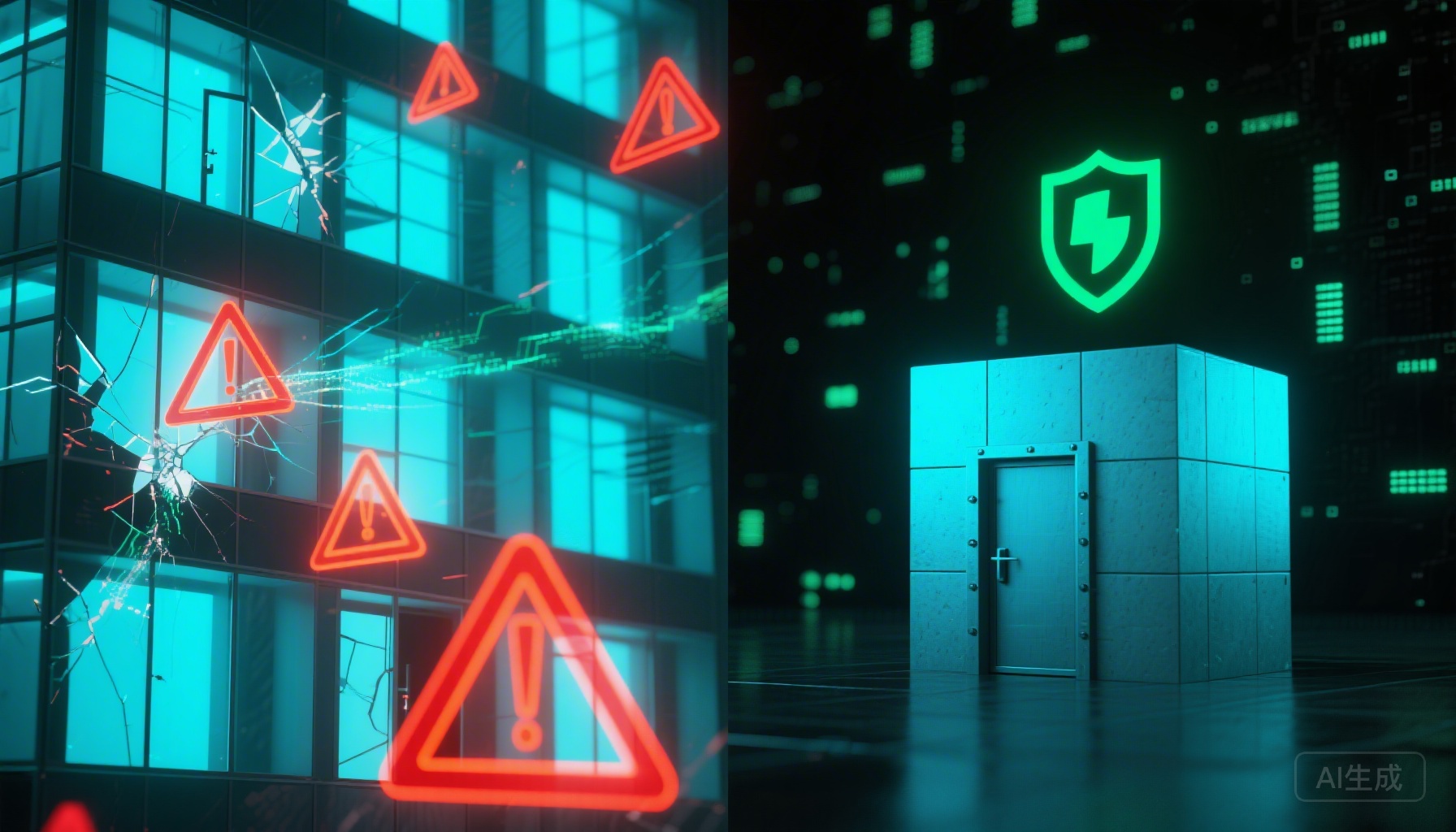 安全攻击面对比：门窗众多的大厦 vs 单门堡垒