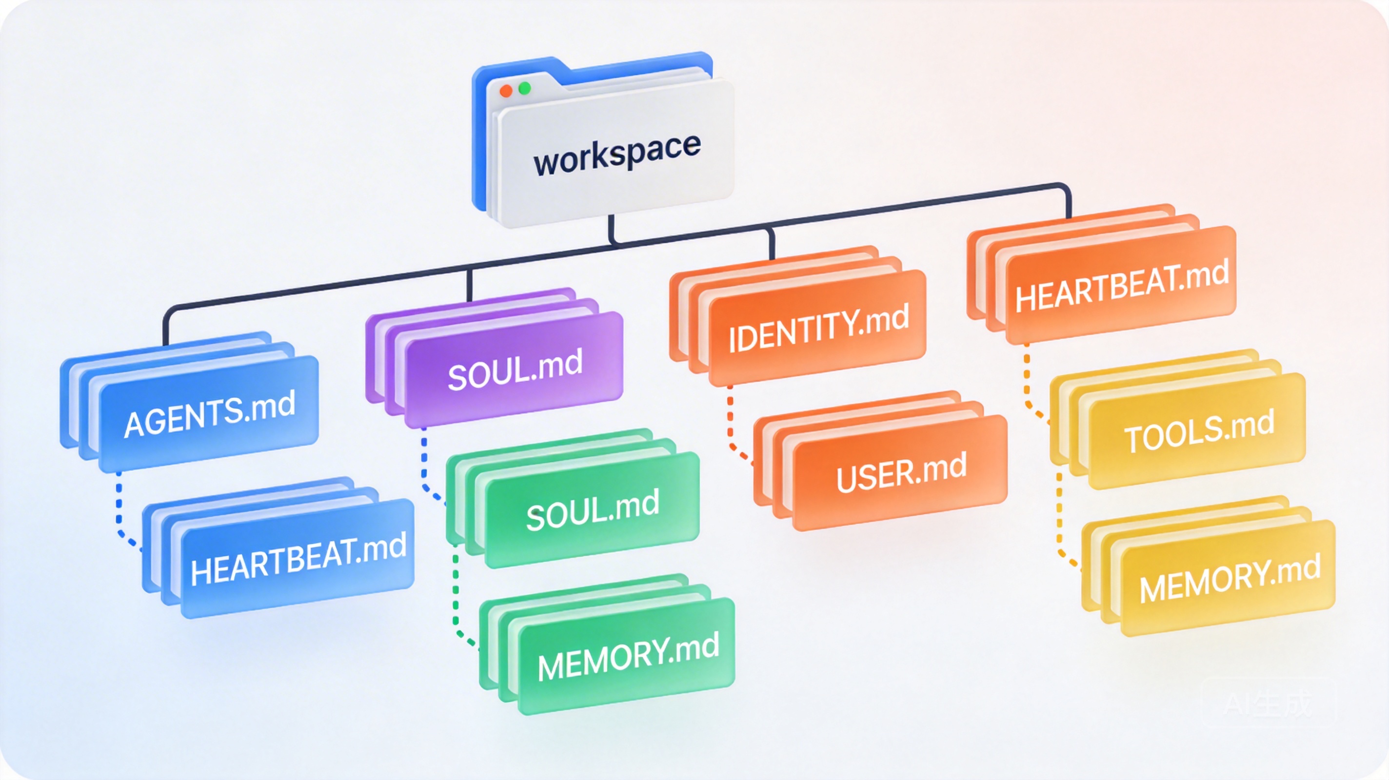 OpenClaw 文件架构关系图